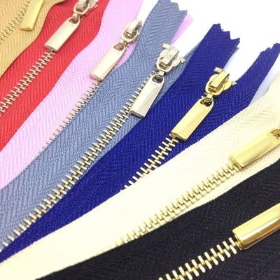 Polished Gold Closed End #3 Zips