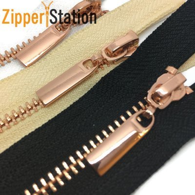 Rose Gold Closed End #3 Zips