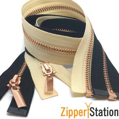 Rose Gold Open End #3 Zips