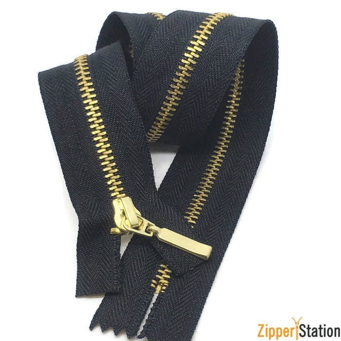 Brass Metal Closed End #3 Zips