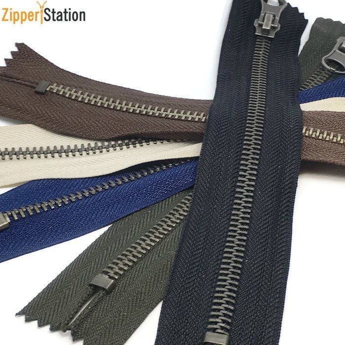 Brass Metal Closed End #5 Zips