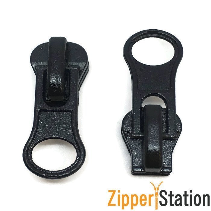 #5 Chunky Plastic Zip Sliders/Pulls, Colour: Black
