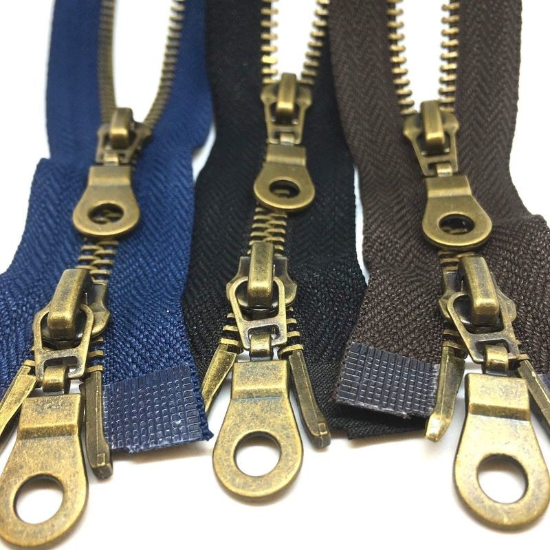 Antique Brass 2-Way #5 Zips