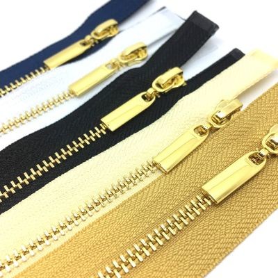Polished Gold Open End #3 Zips