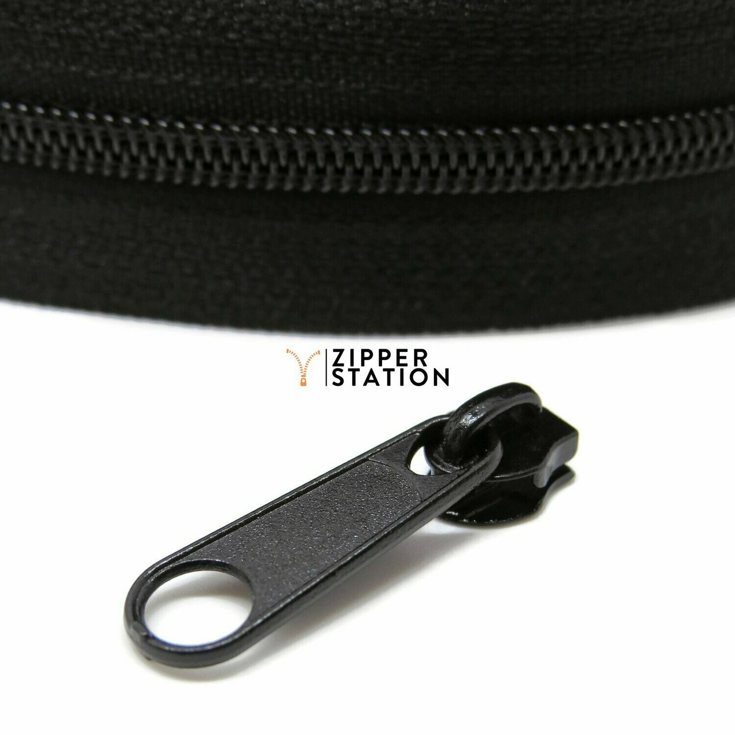 Nylon Continuous #3 Zip - Standard (2 sliders per meter) Nylon Continuous #3 Zip - Standard (2 sliders per meter), Colour: Black