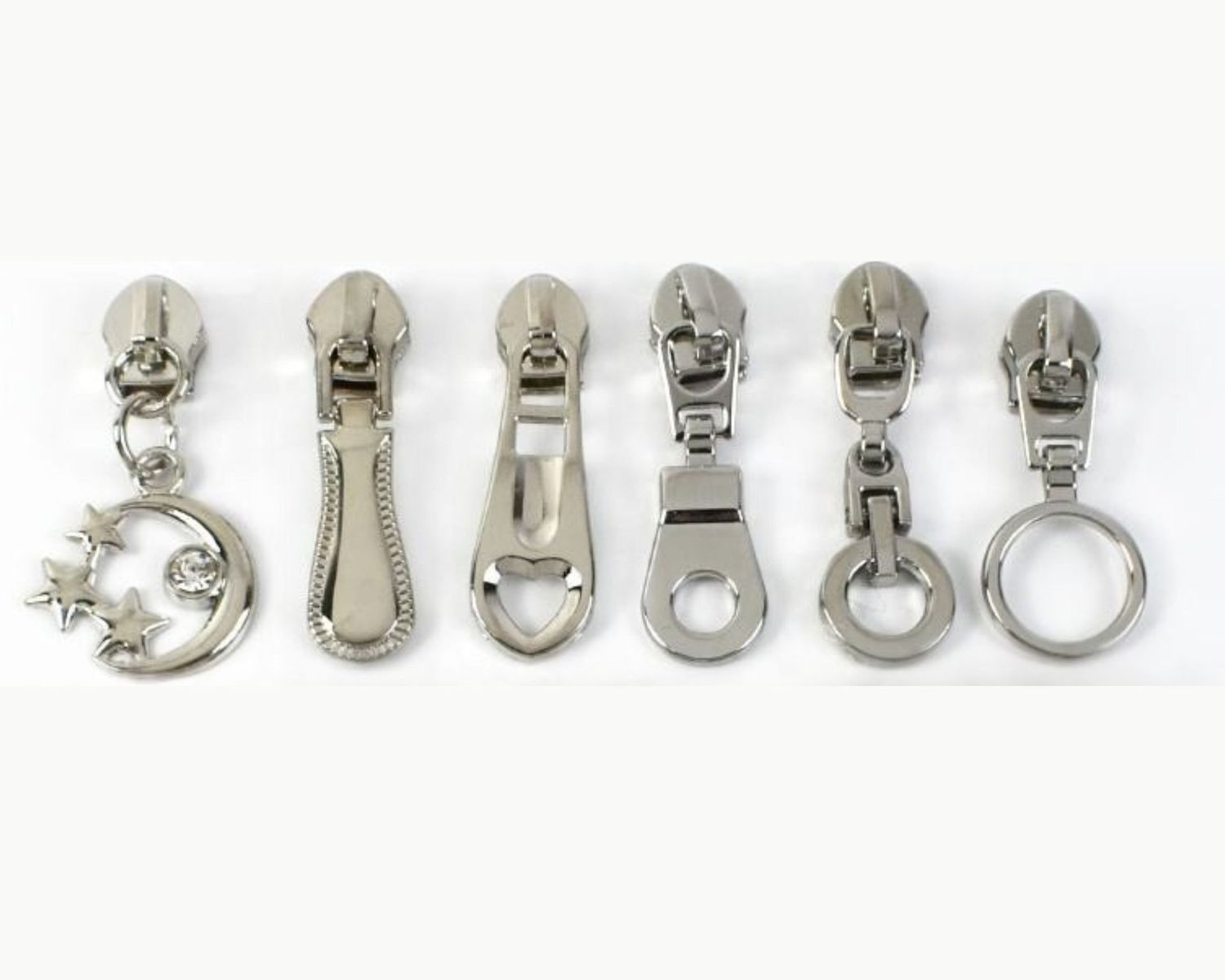 NEW Silver #5 Nylon Coil Zip Sliders/Pulls NEW Silver #5 Nylon Coil Zip Sliders/Pulls