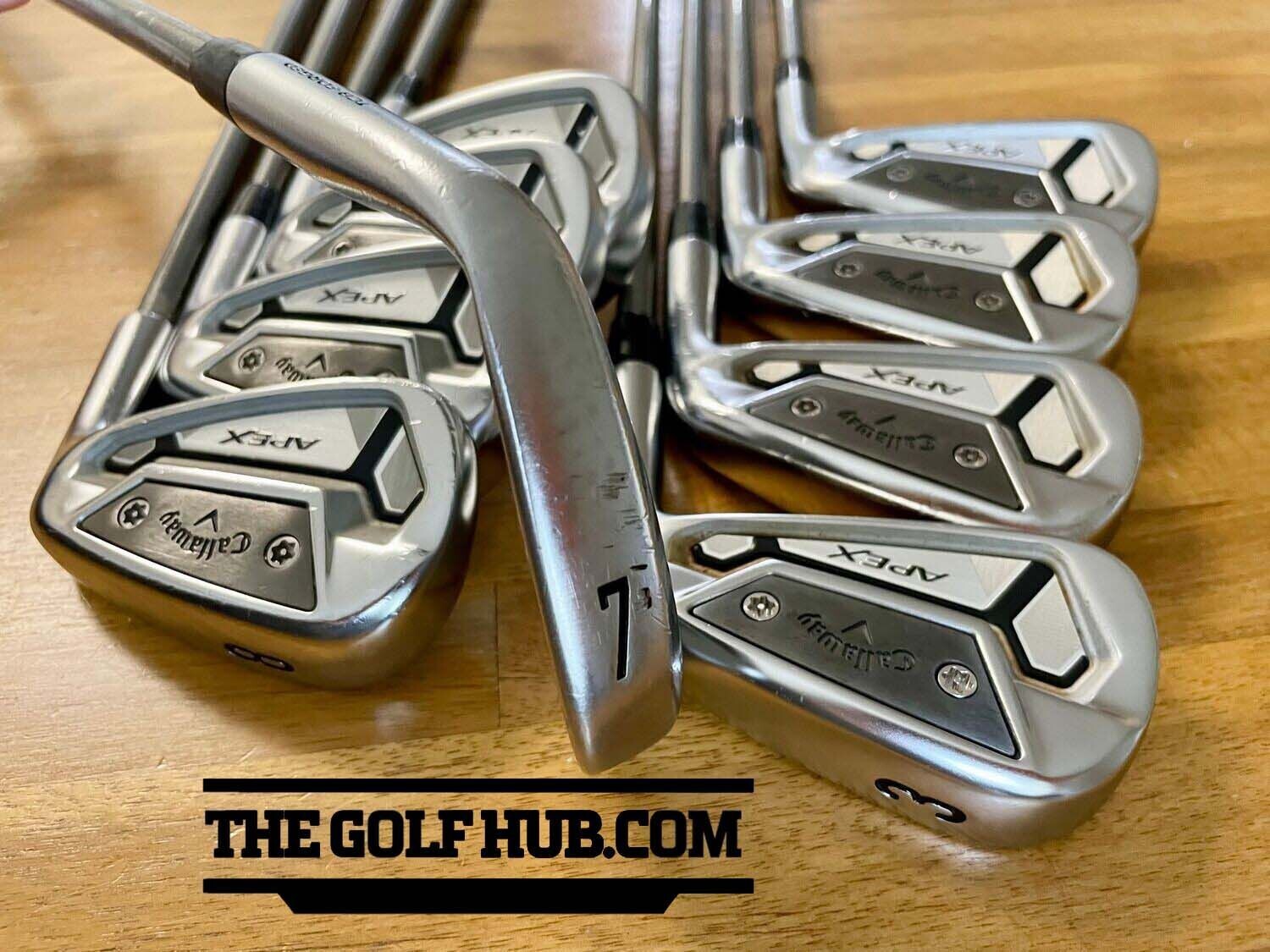 Callaway Apex TCB 3-P, A Iron Set- SteelFiber fc 115cw Stiff Shaft