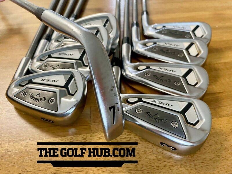 Callaway Apex TCB 3-P, A Iron Set- SteelFiber fc 115cw Stiff Shaft