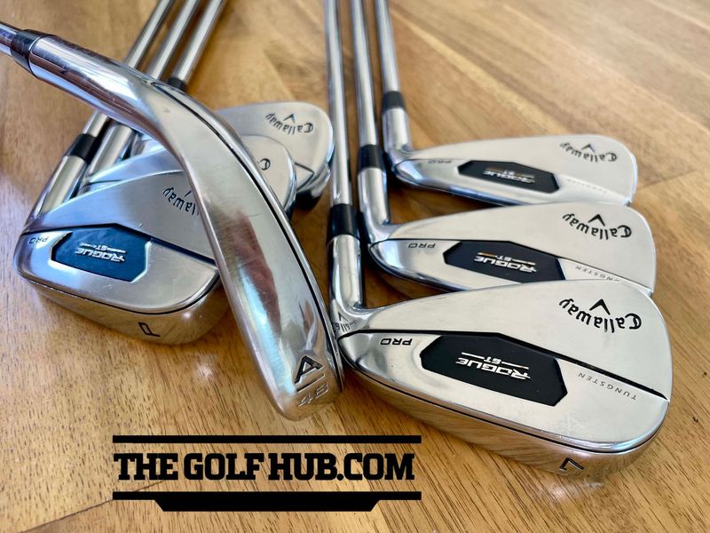 Callaway Rogue ST Pro 5-P, A Iron Set- Proj X Rifle Tour Fltd 105 Stiff Shaft
