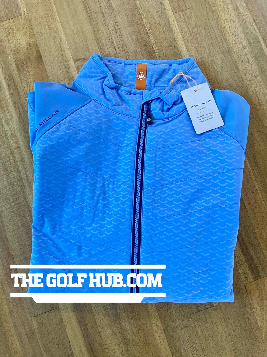 *NEW* Peter Millar	Full Zip	Crown Sport Tar Heel Blue Golf Jacket- Medium ($230 MSRP)