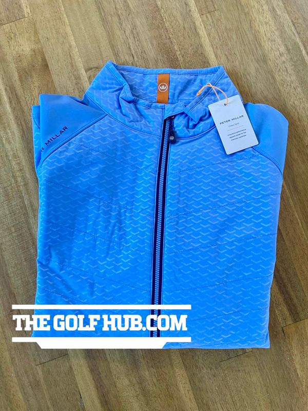 *NEW* Peter Millar	Full Zip	Crown Sport Tar Heel Blue Golf Jacket- Medium ($230 MSRP)
