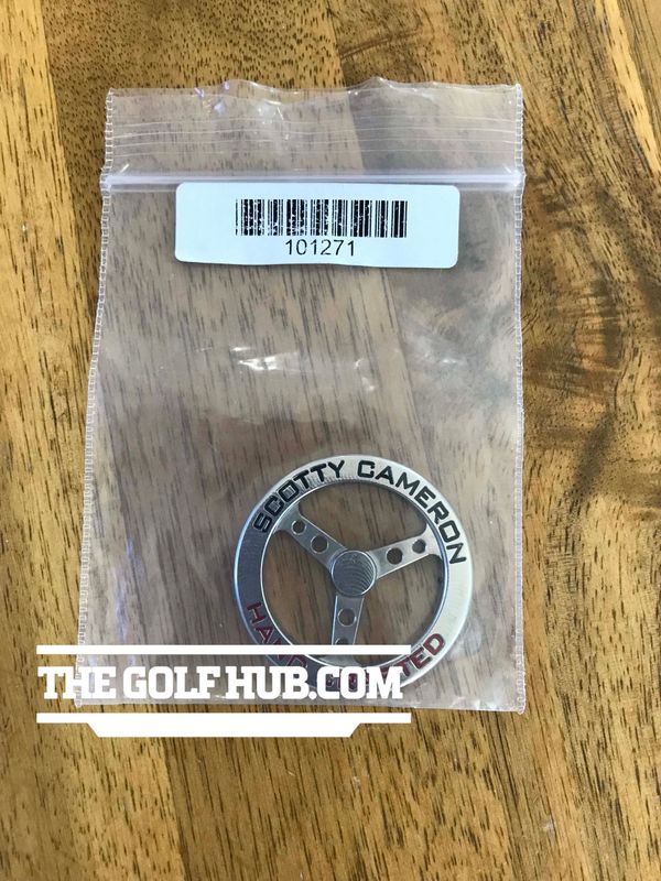 *NEW* Scotty Cameron Round Hand Crafted Steering Wheel Ball Marker- Black & Red