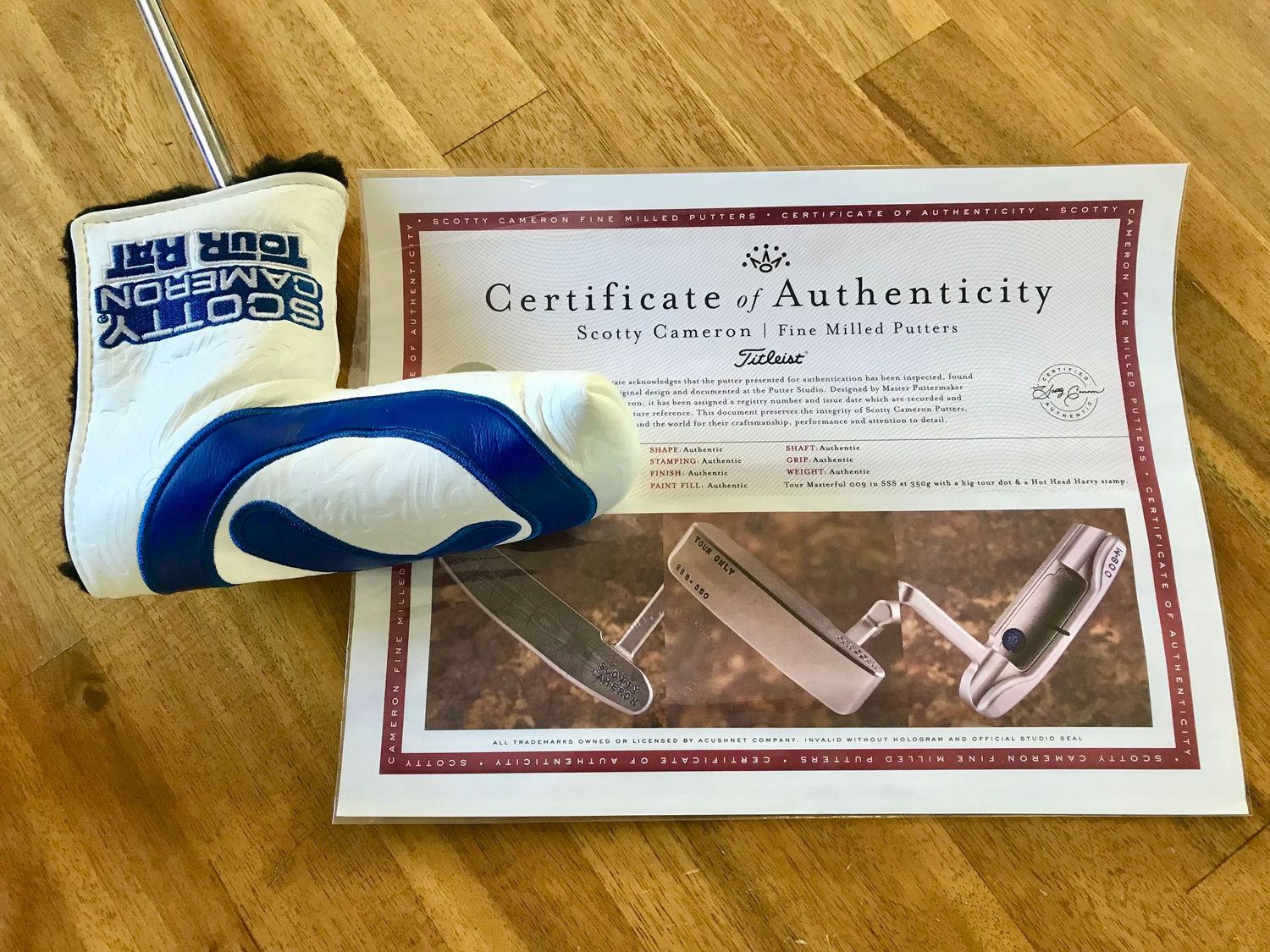 PRISTINE* Scotty Cameron Circle T COA 009M Tour Masterful