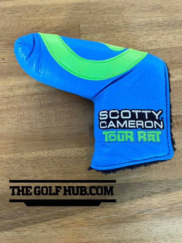 *NEW* Scotty Cameron Circle T Blue/Lime Green Tour Rat Head Cover