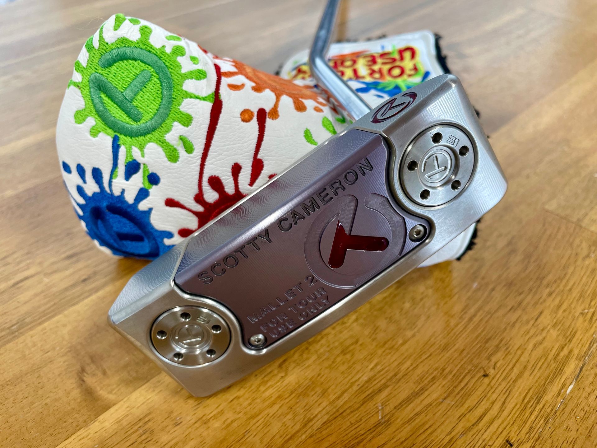 Scotty Cameron Circle T Mallet 2 (M2) 36in Putter - Tour Only Paint Splash Cover - Dancing Scotty Tour Only Grip