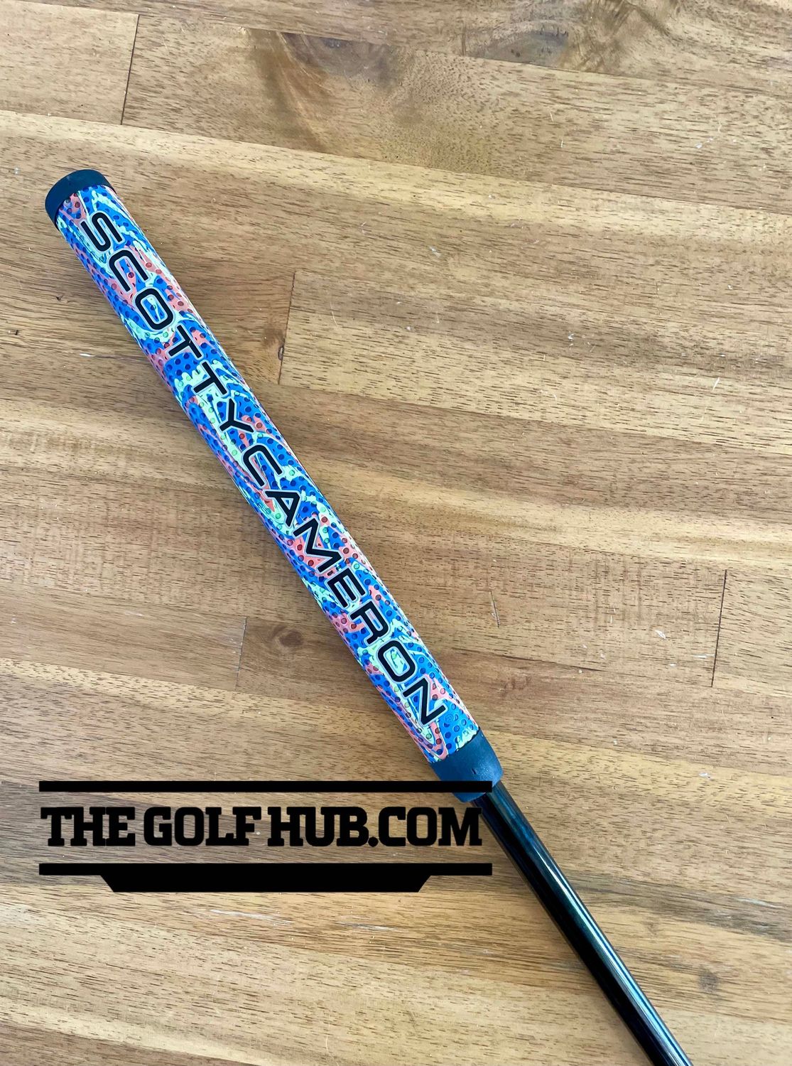 Smoke Black Putter Shaft w/ Scotty Cameron Rainbow Paddle Grip- 35in / .370