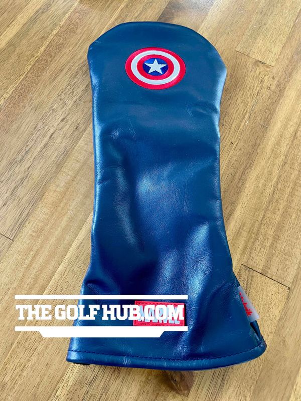 *PRISTINE* Volvik Ltd Edition Marvel Captain America Blue Leather Head Cover
