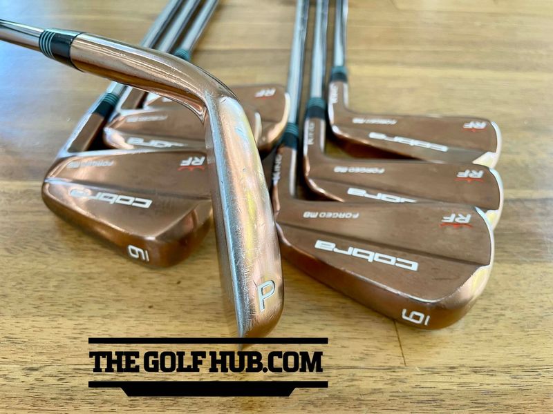 Cobra King RF Rickie Fowler Forged MB Copper 4-P Iron Set- KBS $ Taper Shaft