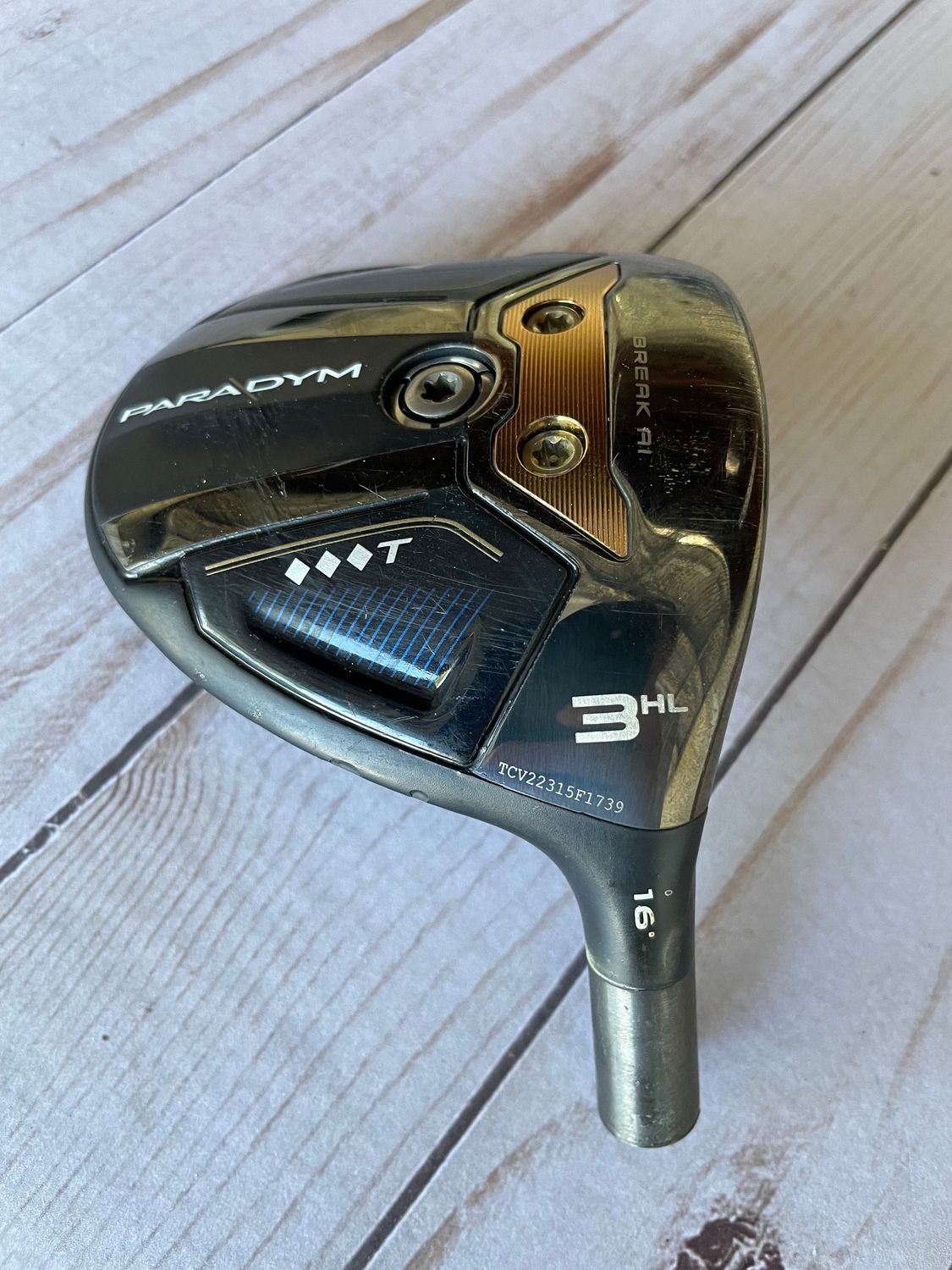 Callaway Paradym Tour Issue TCV Triple Diamond T 16* 3HL Fairway Head