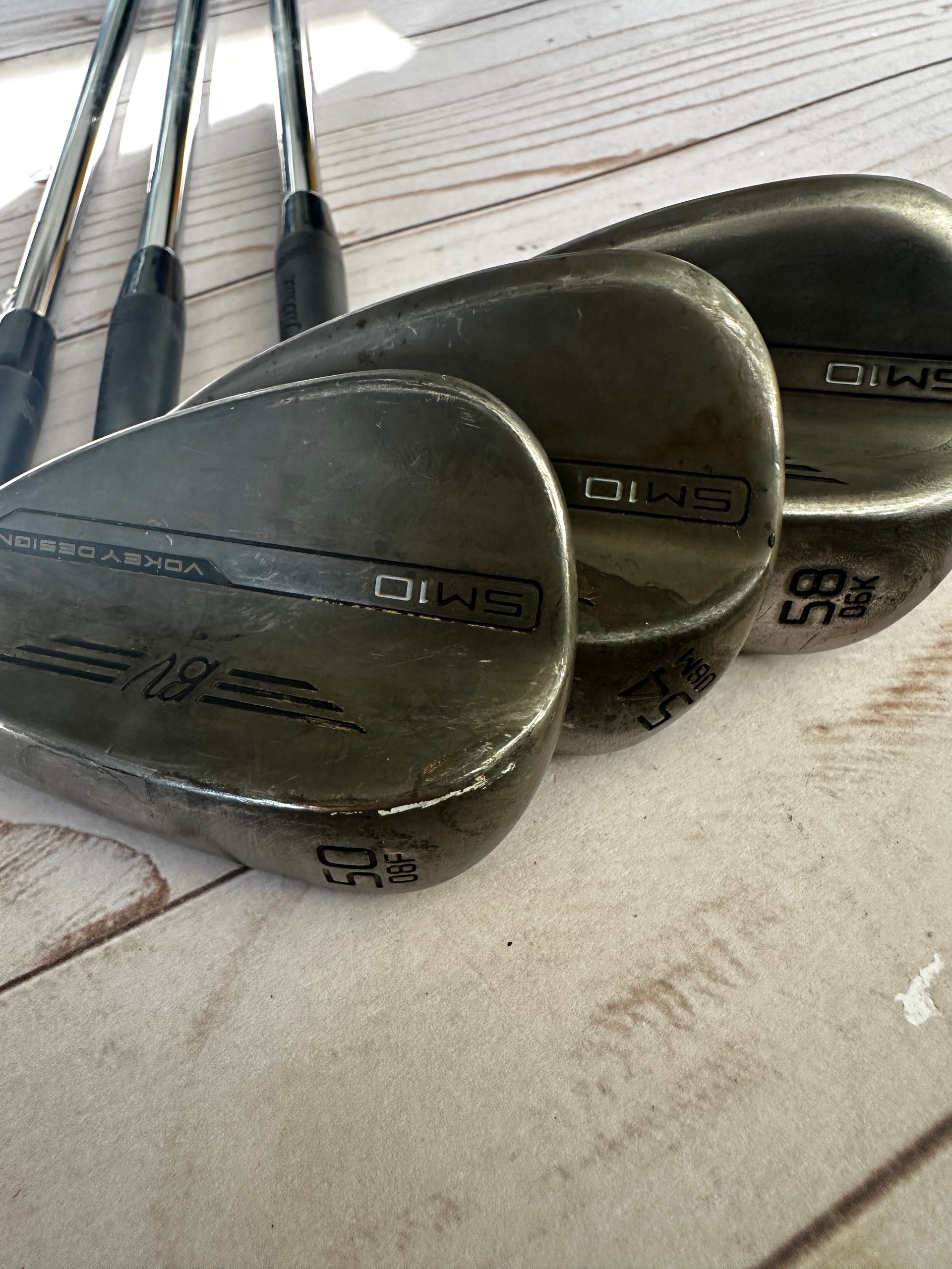 Titleist SM10 Black Raw 50*08F/54*08M/58*06K Wedge Set- Project X Rifle 6.5