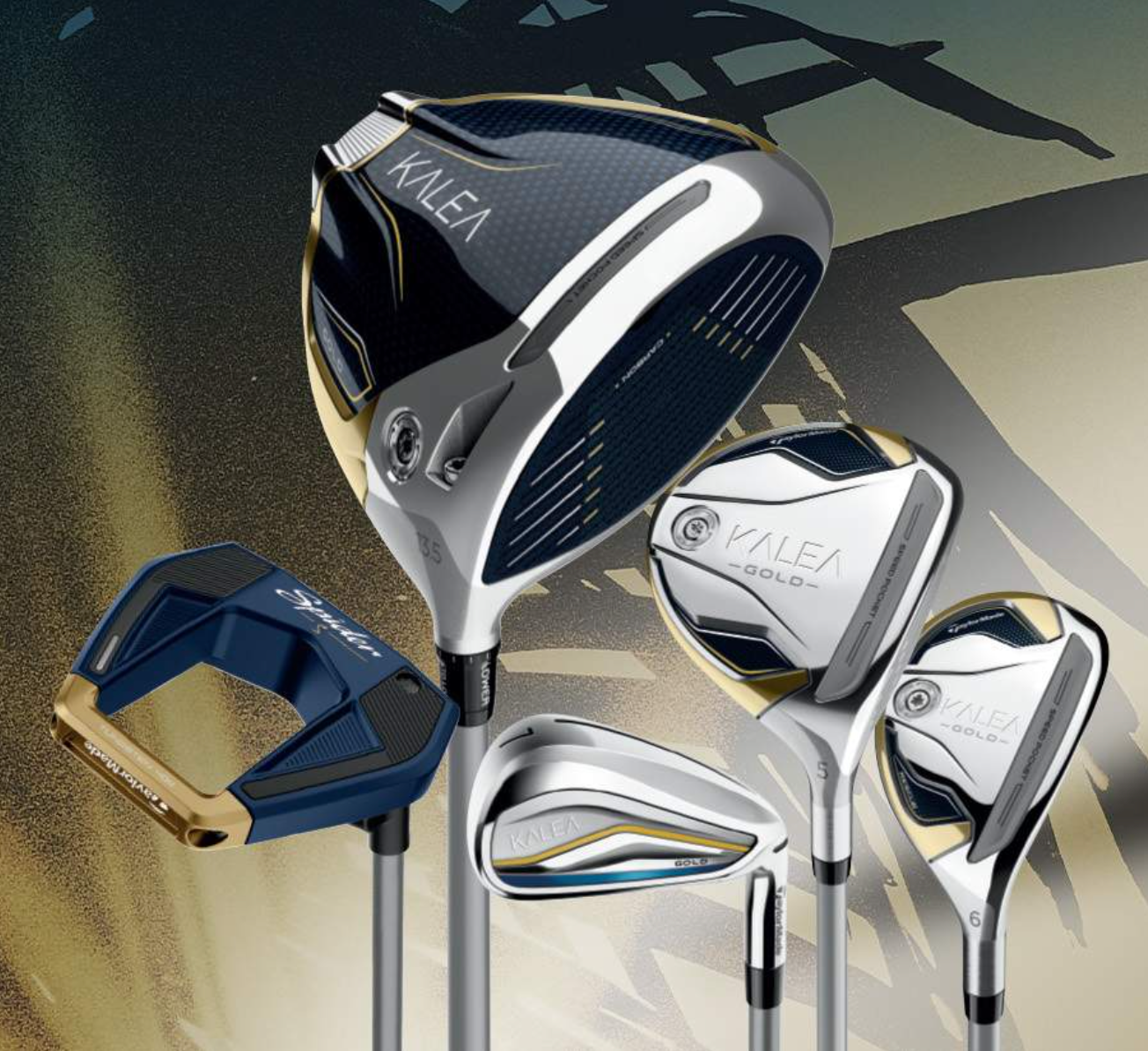 *NEW* TaylorMade Kalea Gold	Cart Bag Women's Set: Bag + 9 Clubs