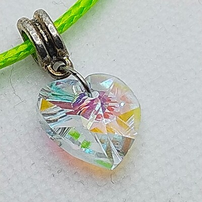 Weißes Kristallherzen-Halskette