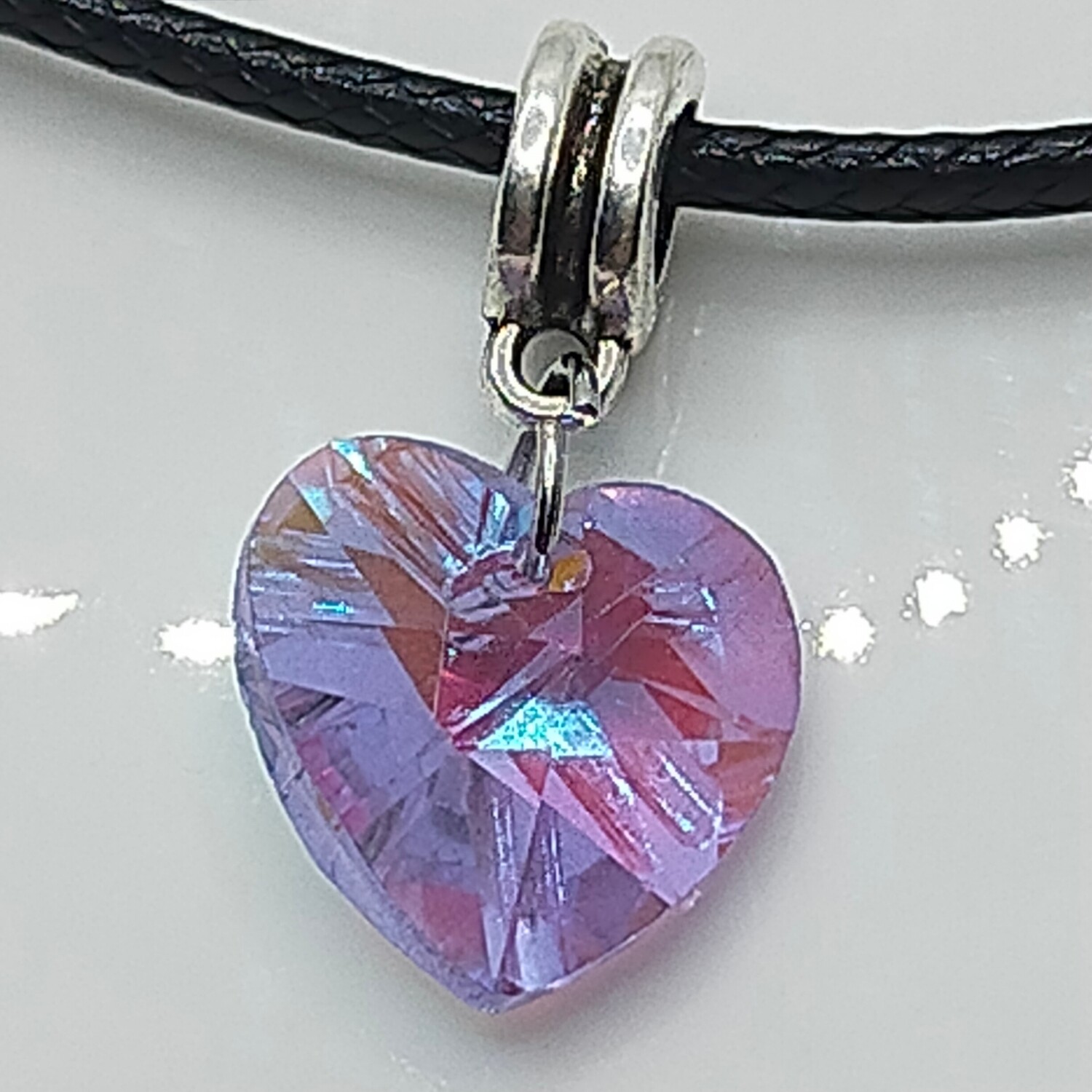 Kristallherzen Halskette in verschiedenen Farben 