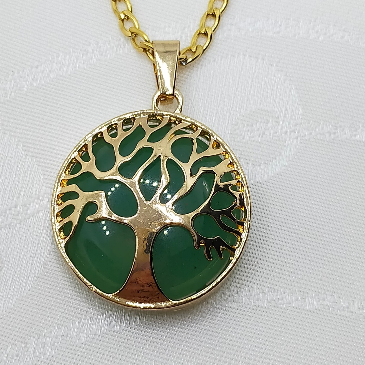 Edelstahle und Halbedelsteine Baum des Lebens Halskette 