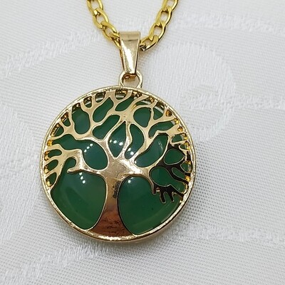 Edelstahle und Halbedelsteine Baum des Lebens Halskette