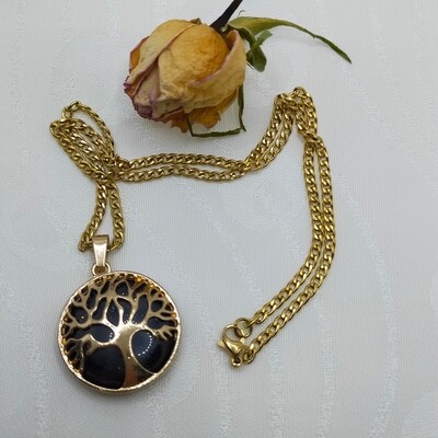 Edelsteine und Halbedelsteine Baum des Lebens Halskette