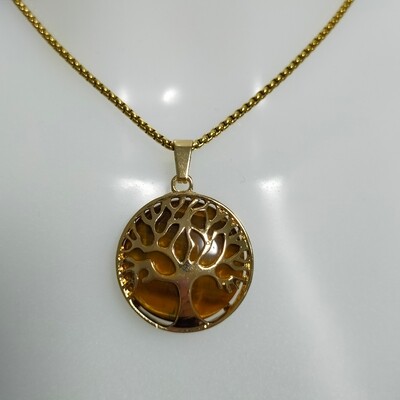 Edelsteine und Halbedelsteine Baum des Lebens Halskette