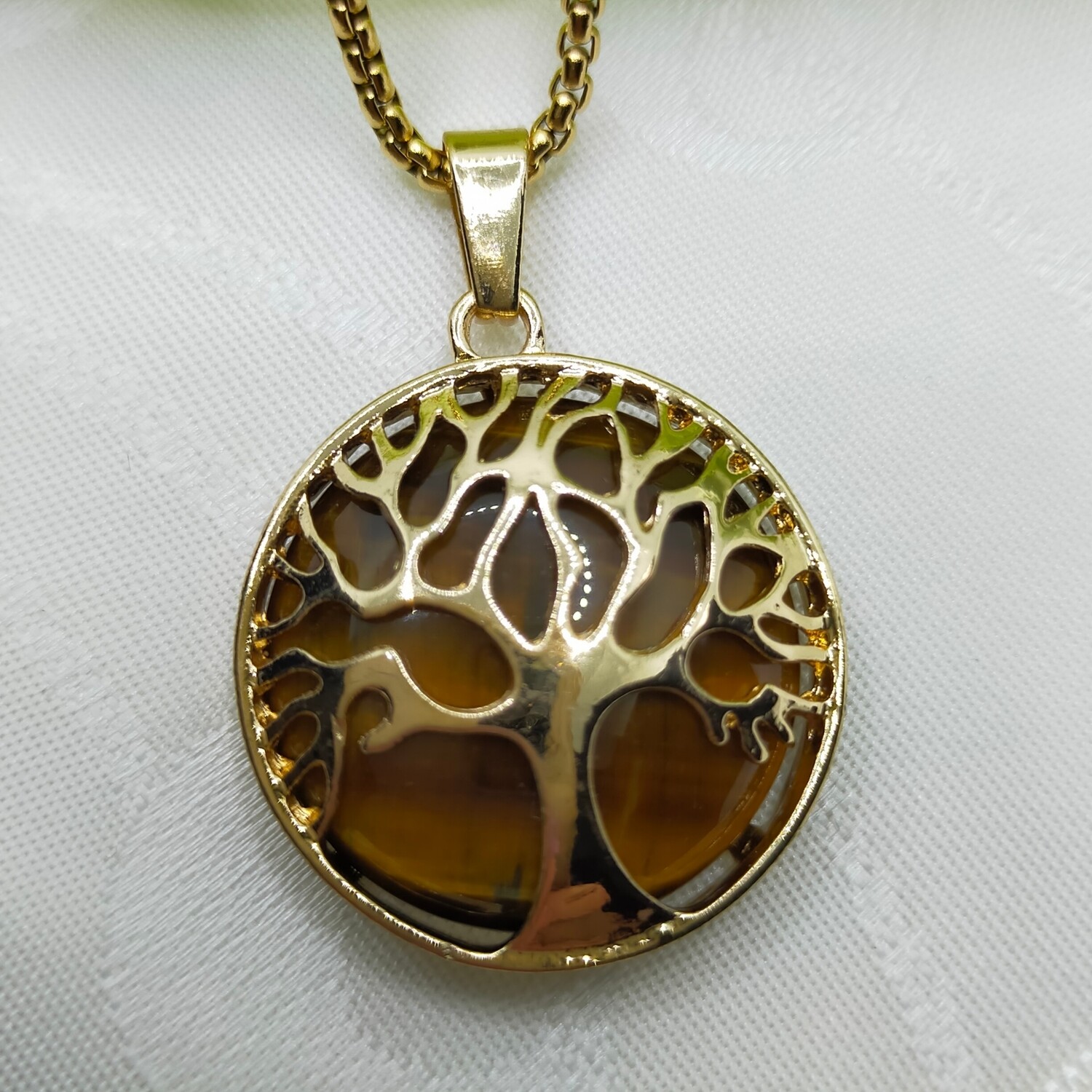 Edelsteine und Halbedelsteine Baum des Lebens Halskette 