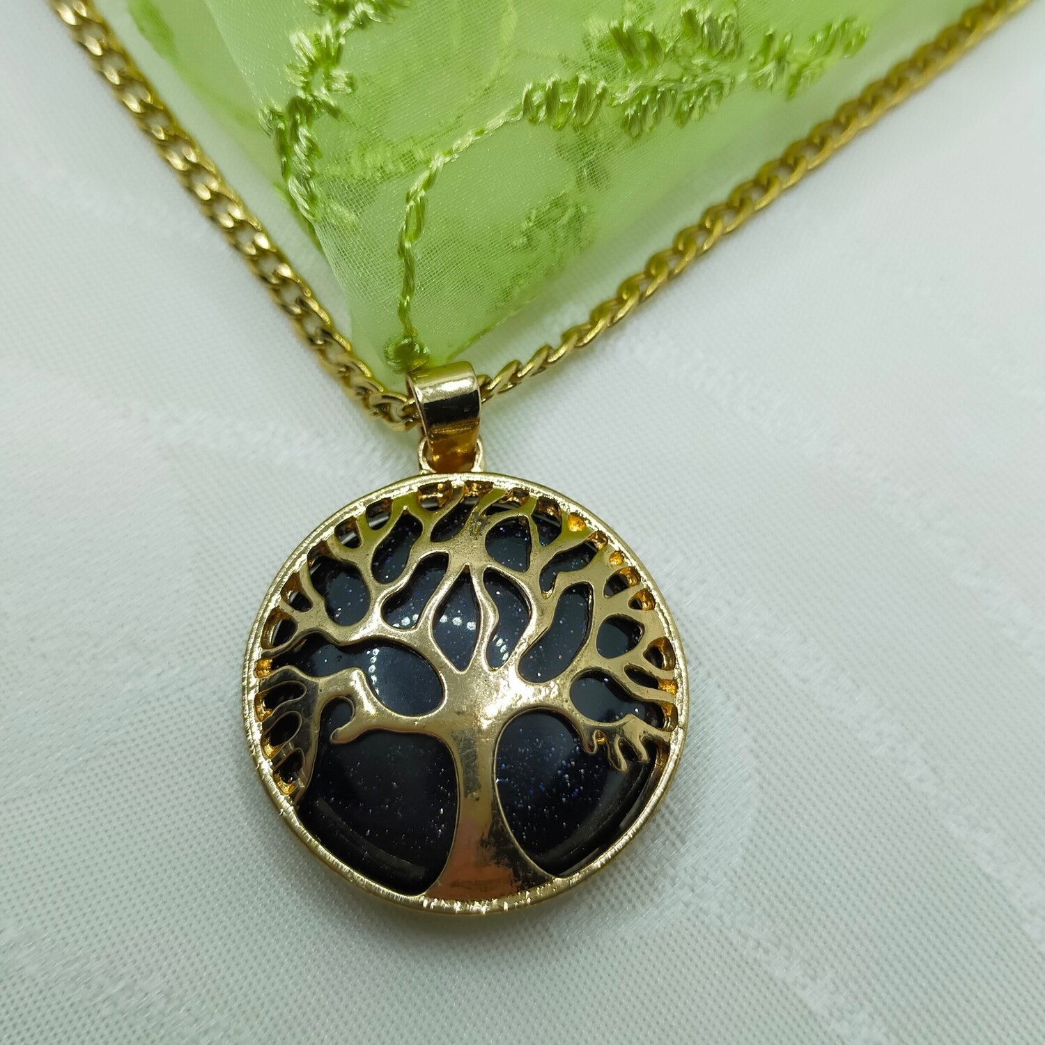 Edelsteine und Halbedelsteine Baum des Lebens Halskette