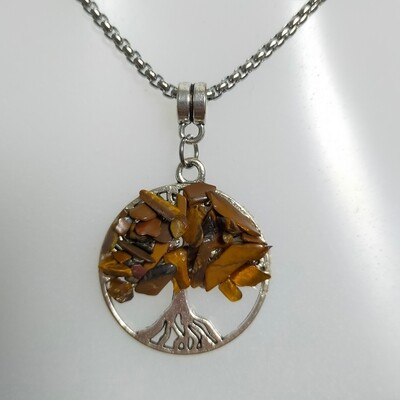 Edelstahle und Halbedelsteine Baum des Lebens Halskette