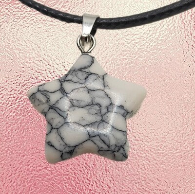 Halbedelstein Stern Halskette