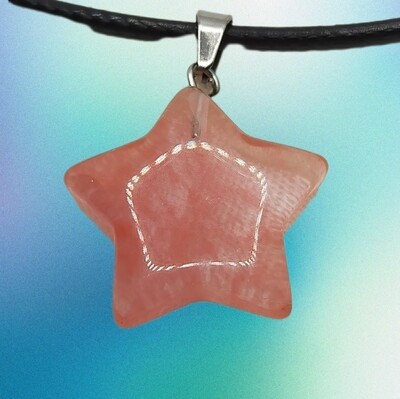 Halbedelstein Stern Halskette