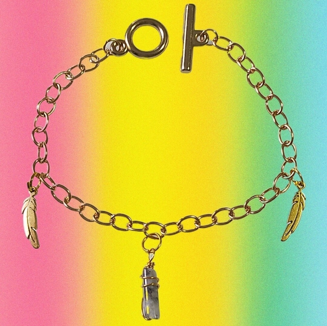 Armband mit Jadestein aus Edelstahl