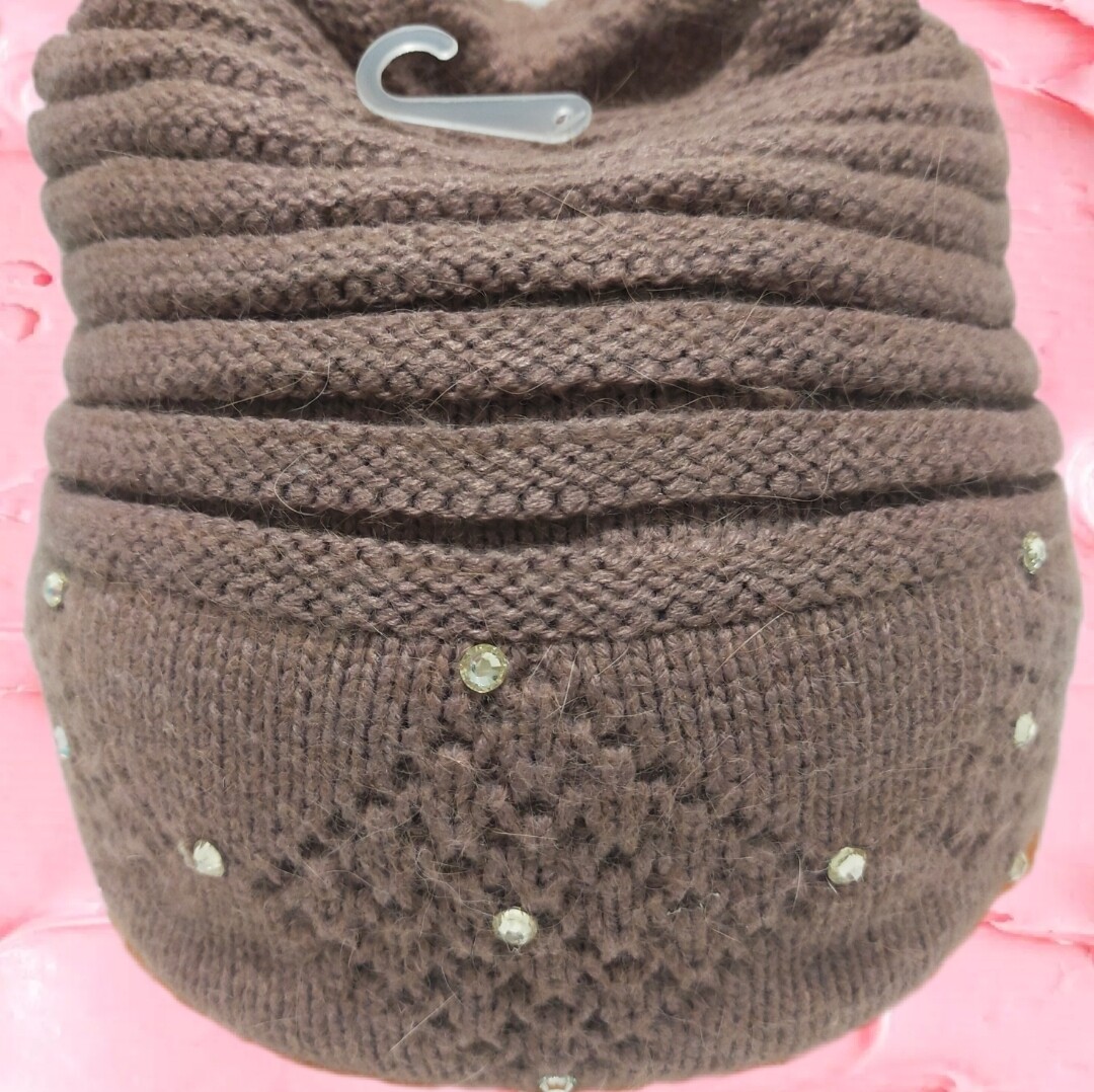 Striecken rosa oder  nerz Mütze 100% Angora