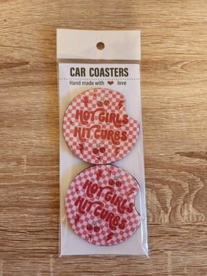 Hot Girls Hit Curbs car coasters