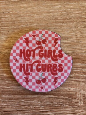 Hot Girls Hit Curbs car coasters