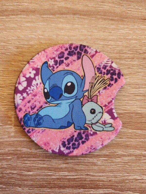 Cute Stitch car coasters