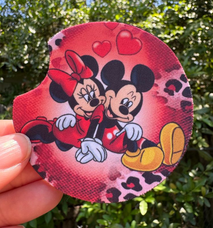 Cute Mickey and Minnie Car Coasters