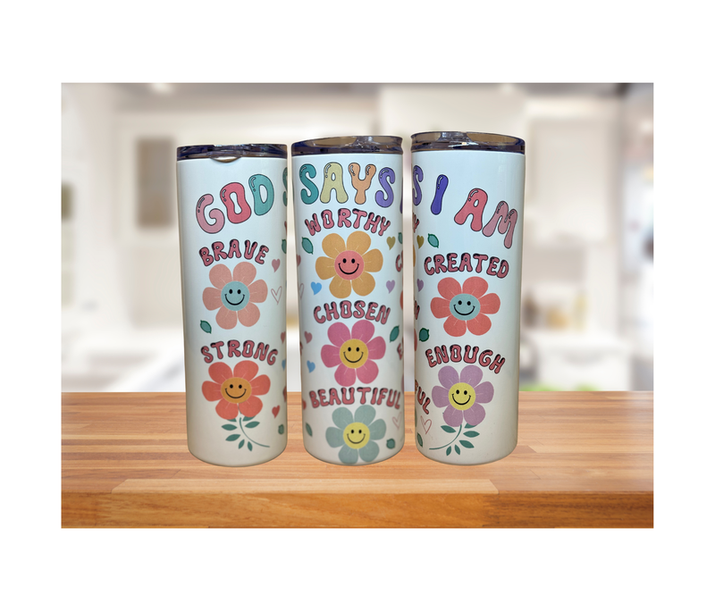 Inspirational Cute Daisies Tumbler