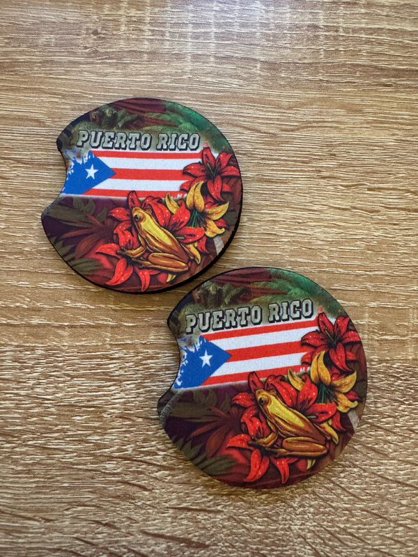 Puerto Rico Theme Car Coasters