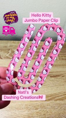 Pink Hello Kitty Jumbo Paper Clip