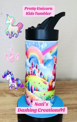 Pretty Unicorn Kids Tumbler