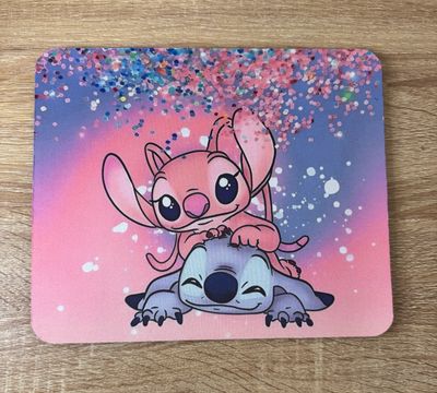 Adorable Stitch And Angel  Mouse Pad
