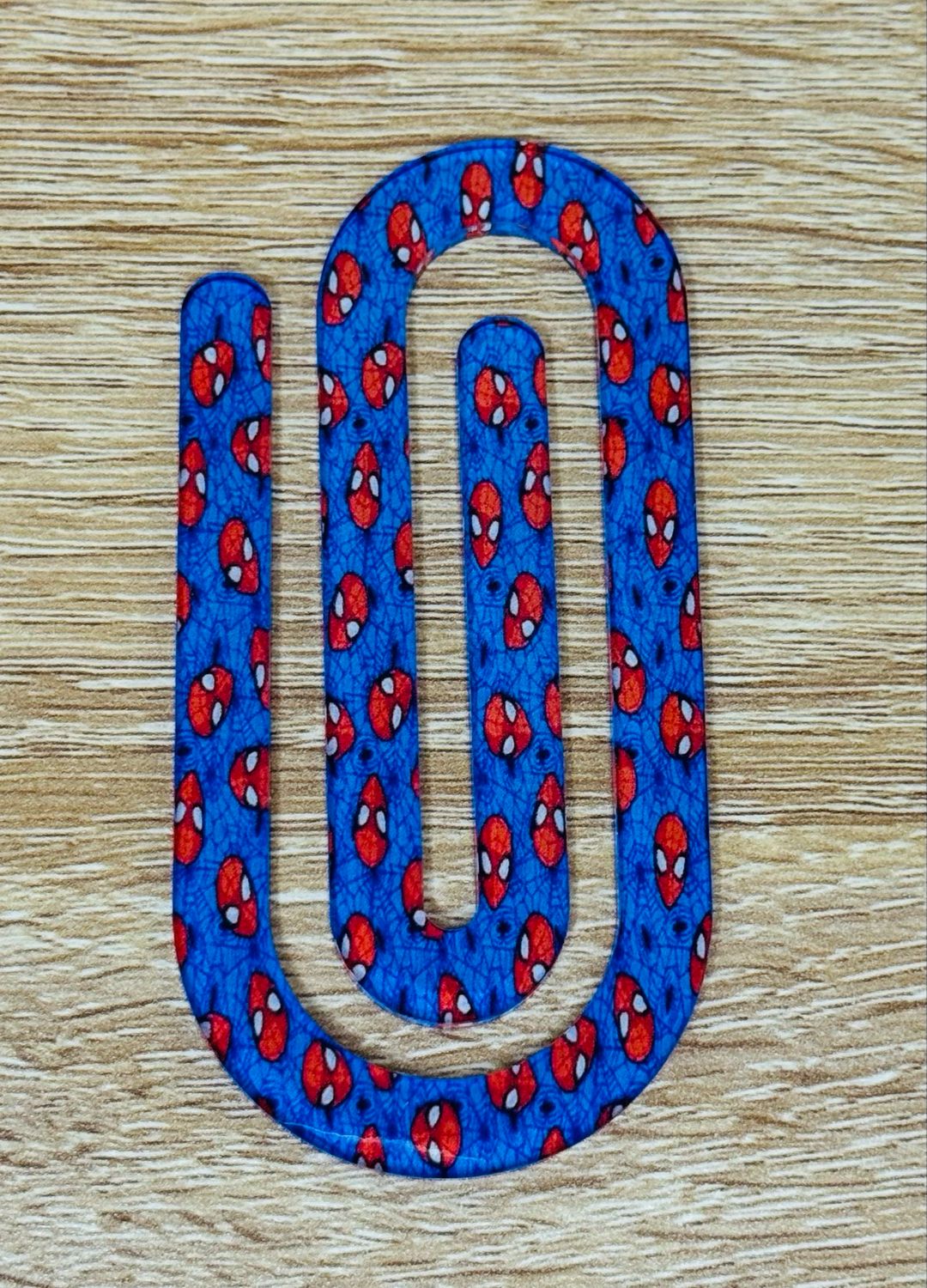Blue Spiderman Jumbo Paper Clip
