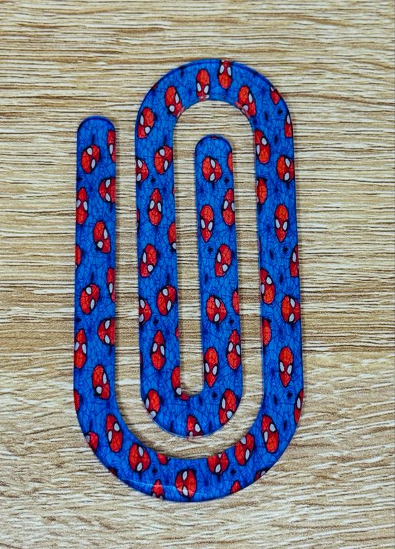 Blue Spiderman Jumbo Paper Clip