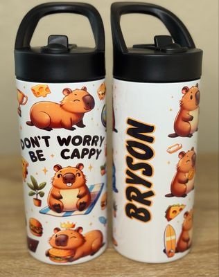 Personalized Don’t Worry Be Cappy Kids Tumbler